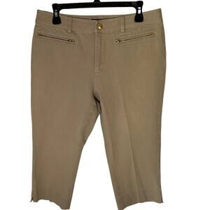 LAUREN RALPH LAUREN Khaki Capri SZ 10
